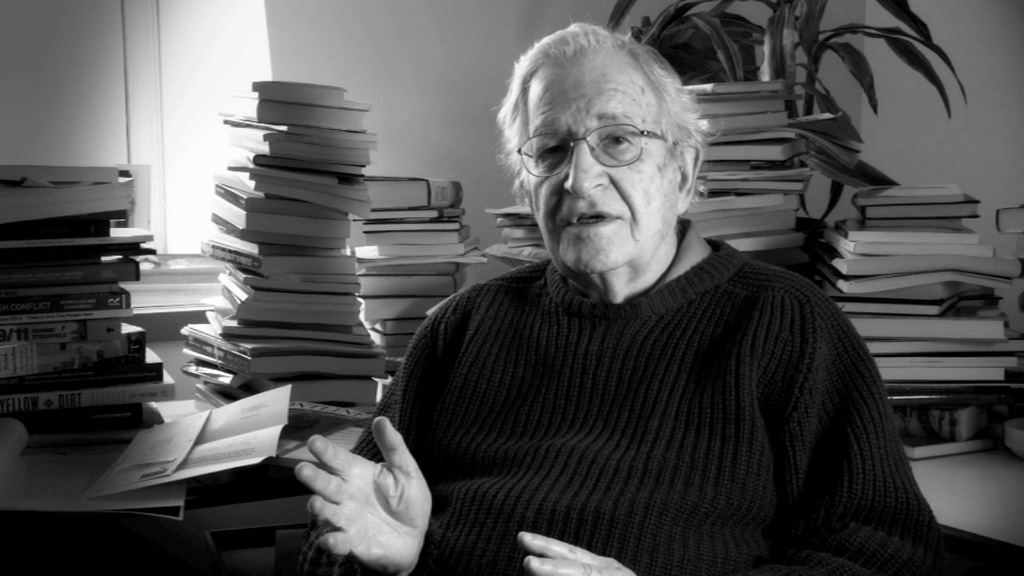 NoamChomskyWithBooks