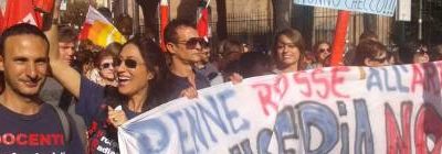 Grande successo della manifestazione romana: studenti e lavoratori contro il piano scuola di Renzi!