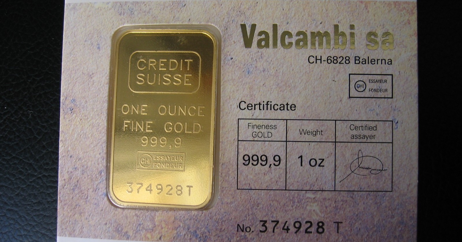 aCreditSuisse Valcambi sa