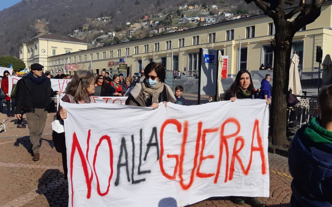 Bellinzona, manifestazione contro la guerra