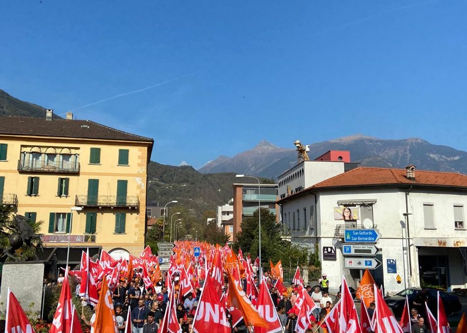 I lavoratori edili del Ticino in lotta